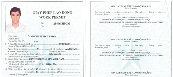 cấp giấy phép lao động cho người nước ngoài