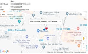 Liên hệ Sứ Quán Panama tại Hà Nội