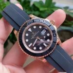 Replica Rolex YachtMaster 116655 Rose Gold Watch with 3135 Movement